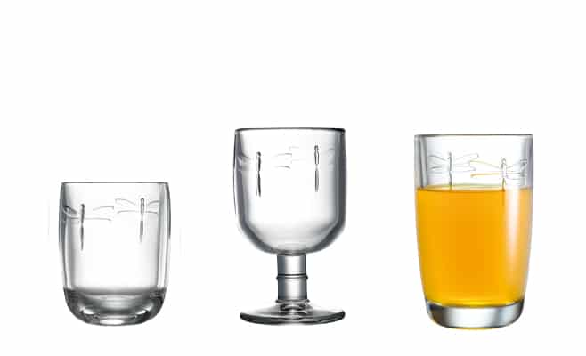 collection de verres Libellules