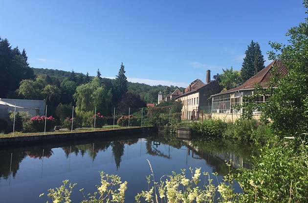 Vue du jardin japonais et boutique La Rochère