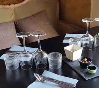 gobelet Blossom - présentation chic restaurant