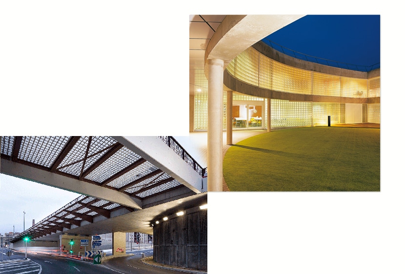 Ecole de foot du Racing Club de Strasbourg, et passerelle piétonne à Marseille